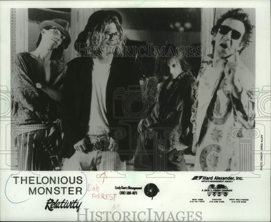 1988 Press Photo Members of the band Thelonious Monster, with Bob Forrest- Historic Images