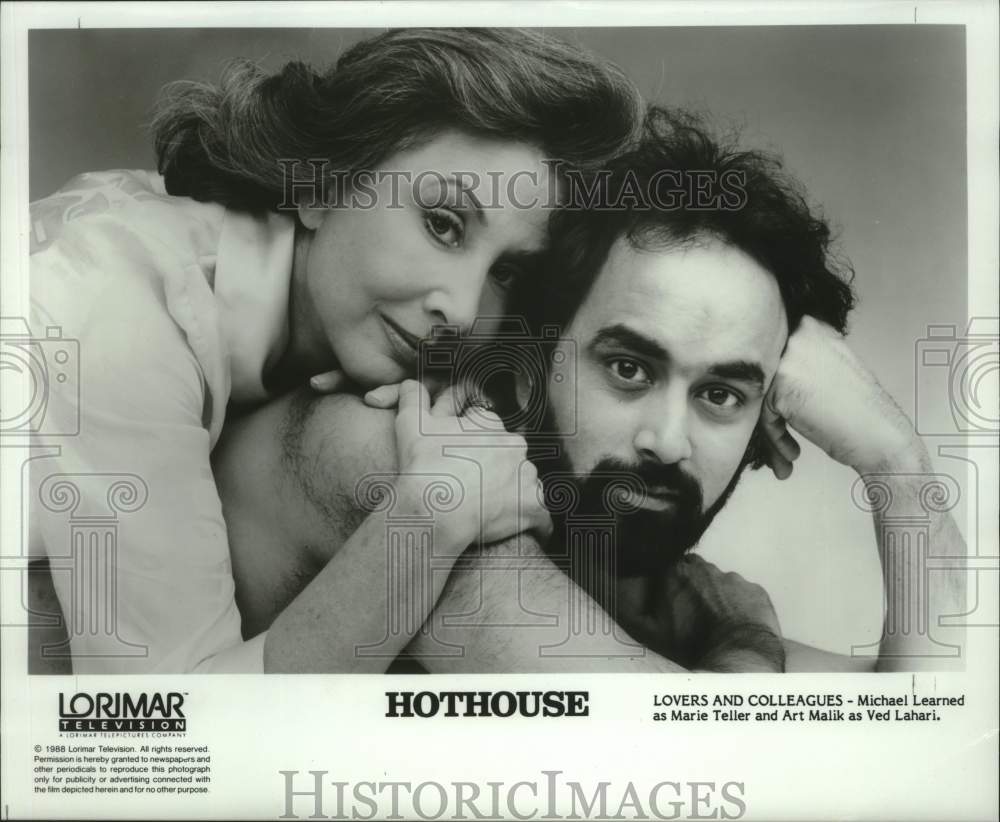 1988 Press Photo Michael Learned and Art Malik act in Hothouse - mjp44576- Historic Images