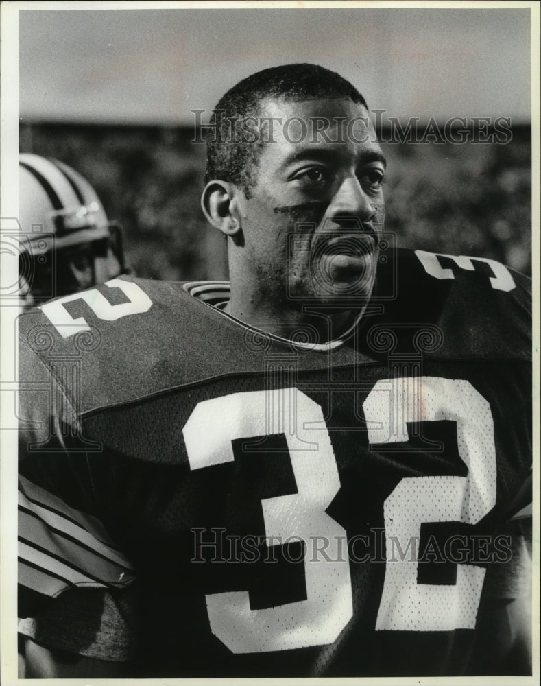 1987 Press Photo Dave Brown, Packers cornerback - mjs02149- Historic Images