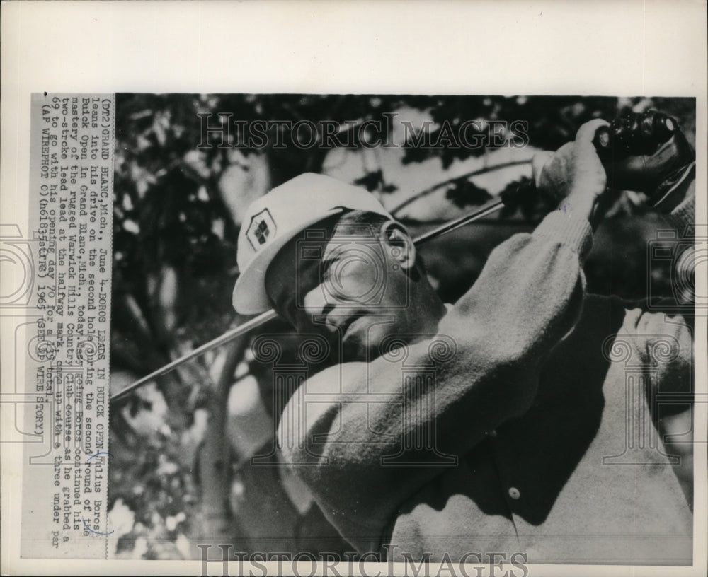 1965 Press Photo Julius Boros second round of Buick Open in Grand Blanc, Mich- Historic Images