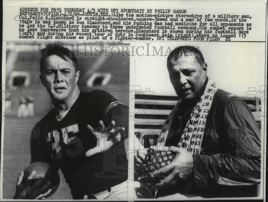 1969 Press Photo Col Felix A. Blanchard former US Military Academy Coach.- Historic Images