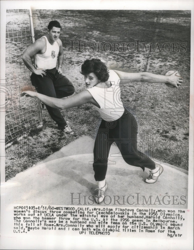 1960 Press Photo Harold Connolly and Wife-Discus and Hammer Throw Champtions- Historic Images