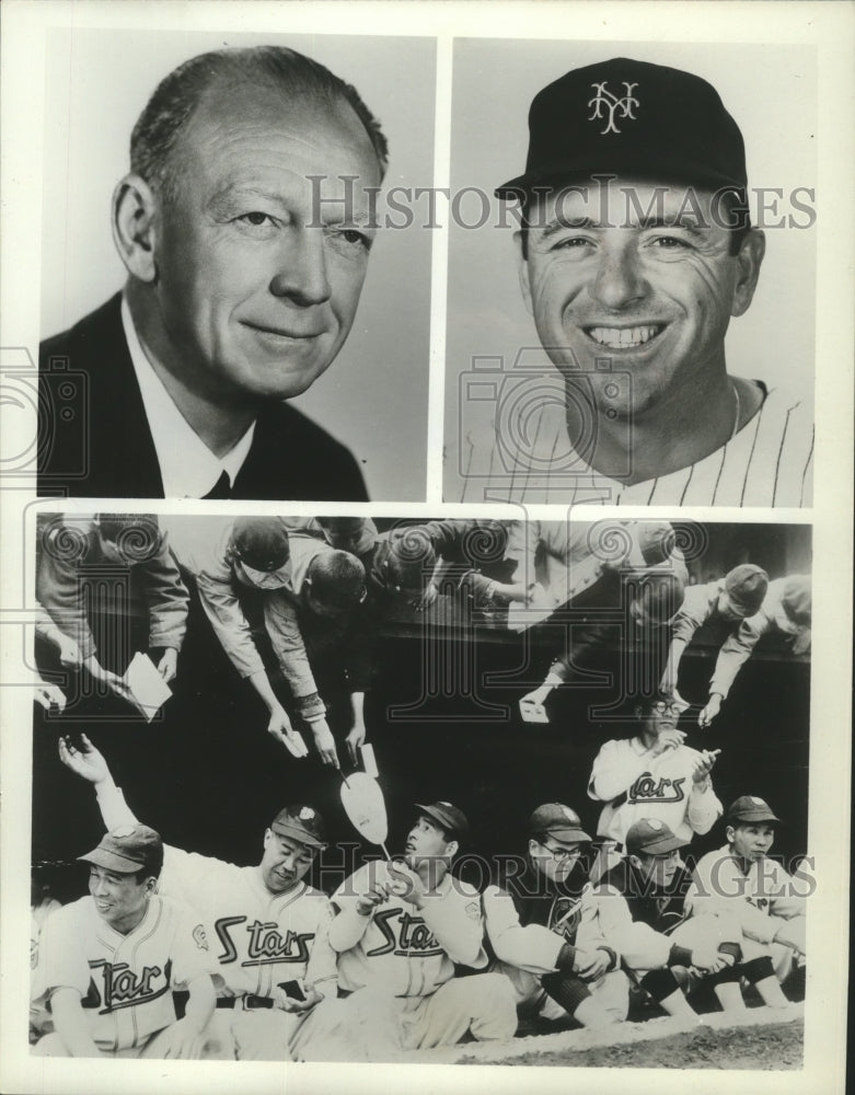 Load image into Gallery viewer, 1967 Press Photo Red Barber and Dick Stuart-ABC Broadcasters - mjs04677
