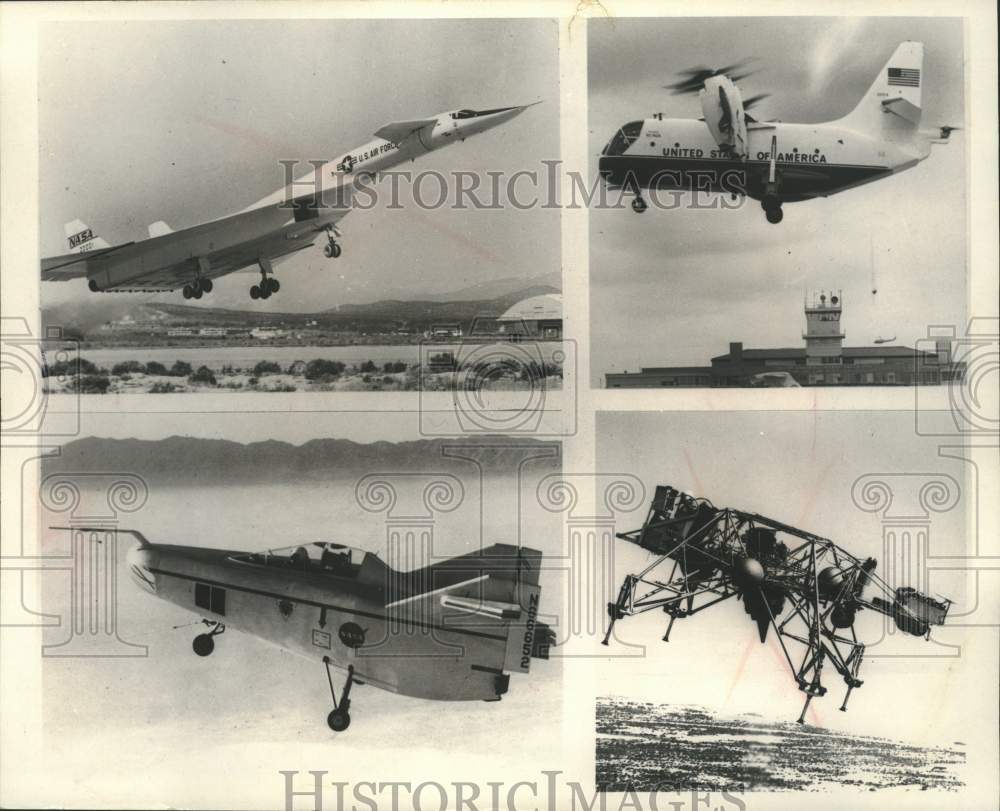 1967 Press Photo B-70 Wingless Craft, Dropped from B-52 in Test - mjsp00767