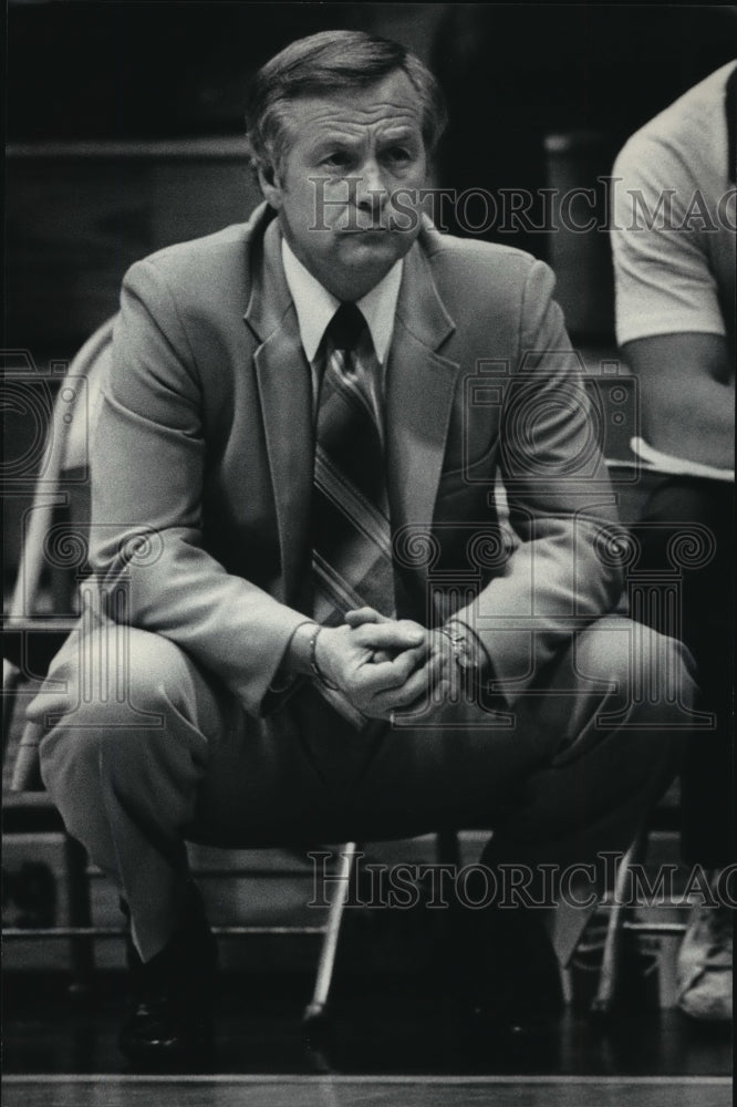 1985 Press Photo Wisconsin Flyers - Bill Klucas, Basketball Coach - mjt00003- Historic Images