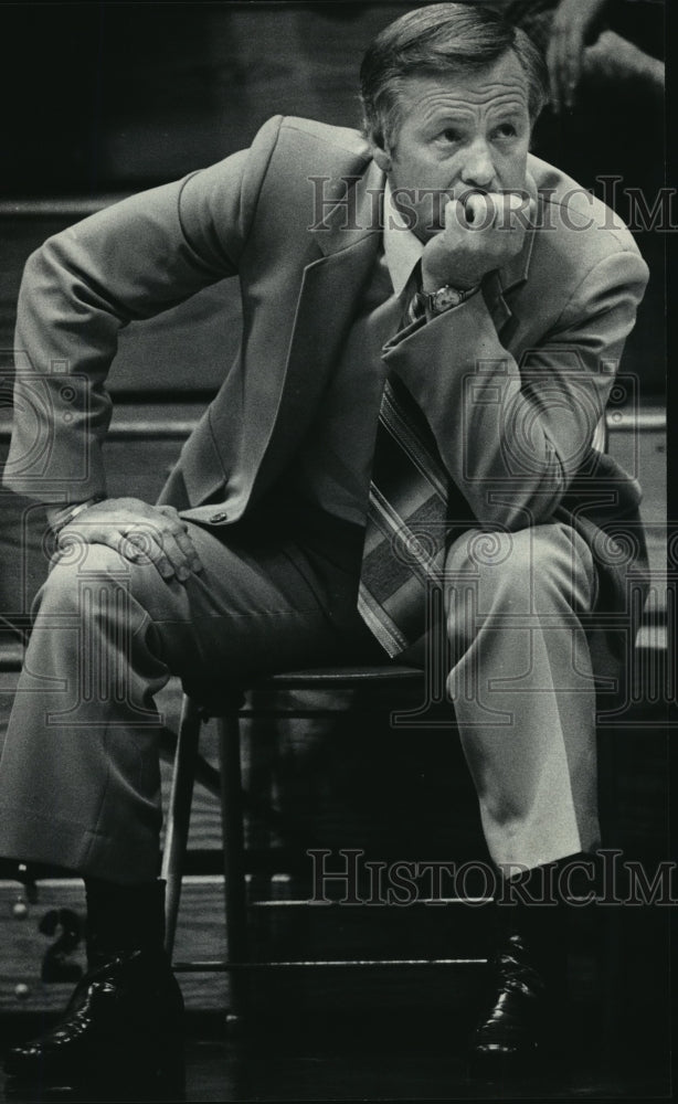 1985 Press Photo Wisconsin Flyers - Basketball Coach Bill Klucas - mjt00005- Historic Images