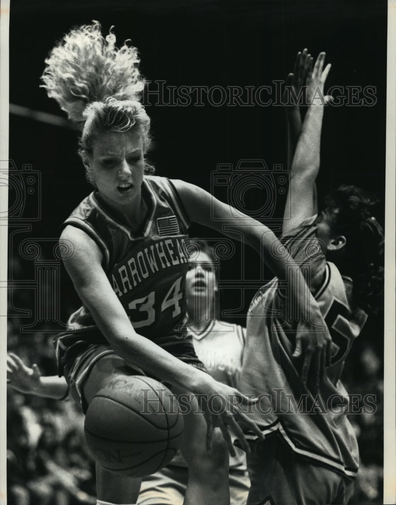 1991 Press Photo Arrowhead High School - LeAnn Kazmer, Basketball Player- Historic Images