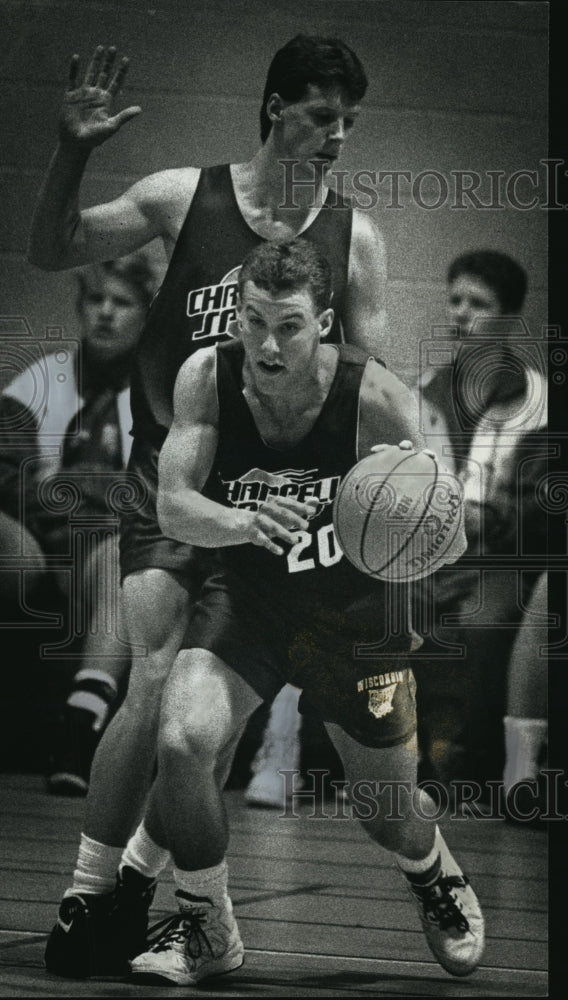 1991 Press Photo Jim Secretarski, Milwaukee AAU Chappell Basketball Team- Historic Images
