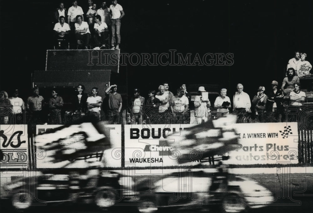 1989 Press Photo Hales Corners Speedway - Auto Race in Wilmot, Wisconsin- Historic Images