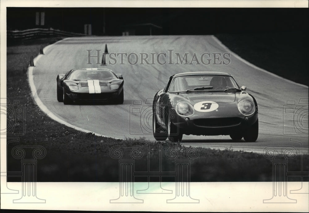 1984 Press Photo Road America - Cars in Practice Laps, Elkhart Lake, Wisconsin- Historic Images