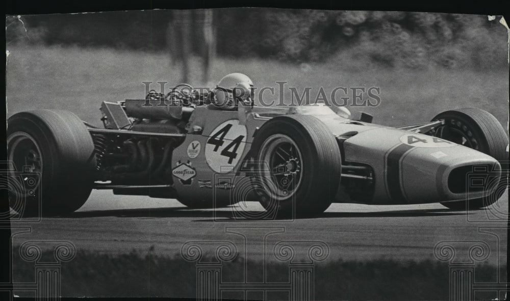 1968 Press Photo Road America - Jerry Hansen in Badger 200 Race- Historic Images