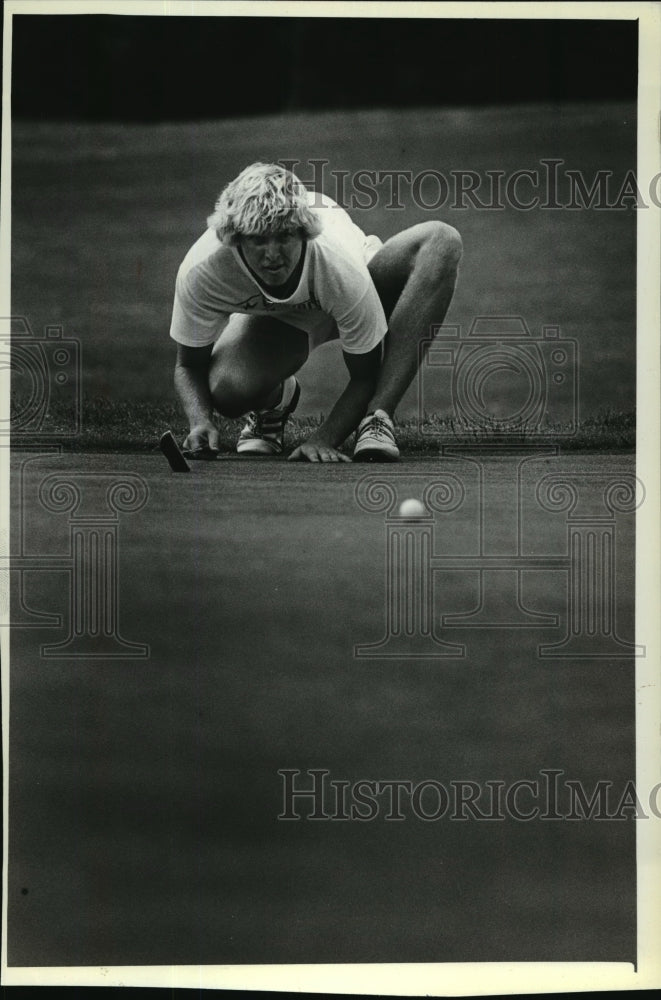 1981 Press Photo Golfer Jim Andresen at Milwaukee Sentinel-County championship- Historic Images