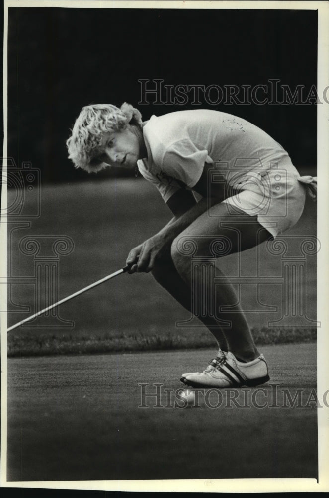 1981 Press Photo Jim Andresen in Milwaukee Sentinel-County golf tourney action- Historic Images