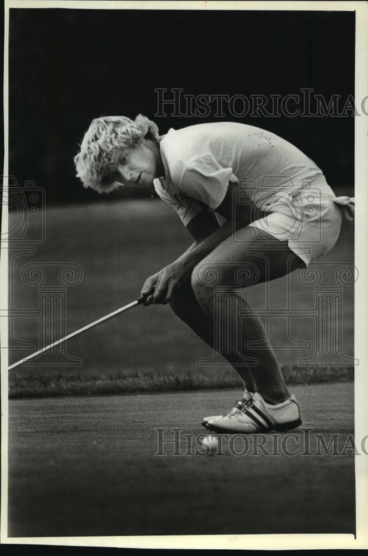 1981 Press Photo Jim Andresen in Milwaukee Sentinel-County golf tourney action- Historic Images