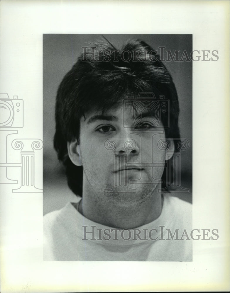 1985 Press Photo Bo Verbick of the University of Wisconsin-Madison track team- Historic Images