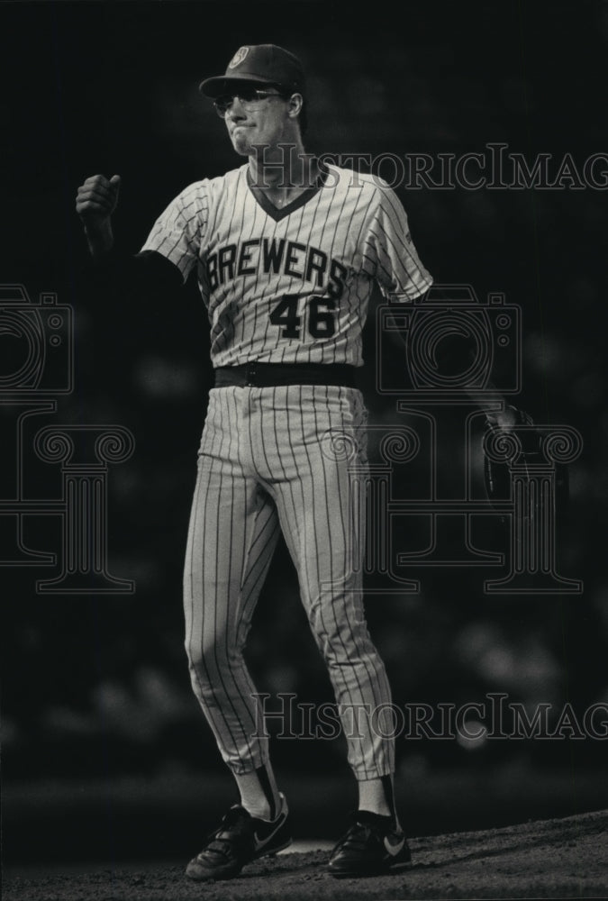 1986 Press Photo Milwaukee Brewers baseball pitcher, Bill Wegman - mjt02250- Historic Images