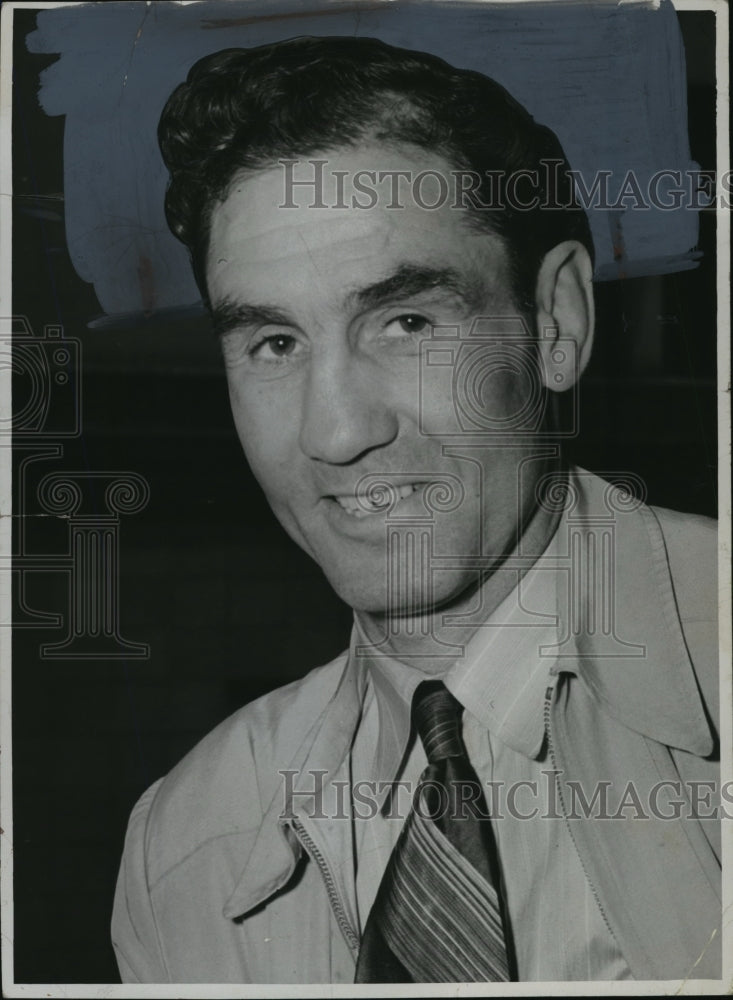 1951 Press Photo American boxer Phil Zwick, chair-ridden by ailment - mjt02550- Historic Images