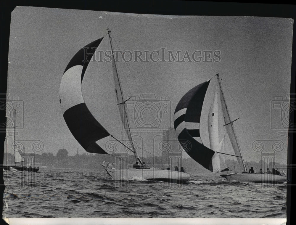 1969 Press Photo Sailboats during the Lake Michigan Yachting association regatta- Historic Images