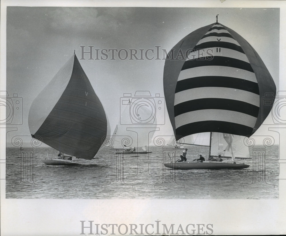 1967 Press Photo Sailboats race during Inland Lake Yachting Association regatta- Historic Images