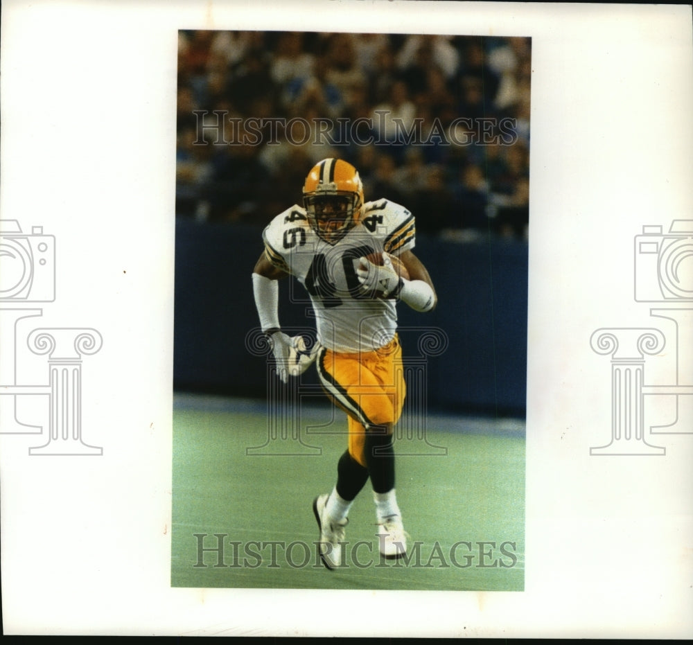 1992 Press Photo Vince Workman plays for the Greenbay Packers - mjt03186