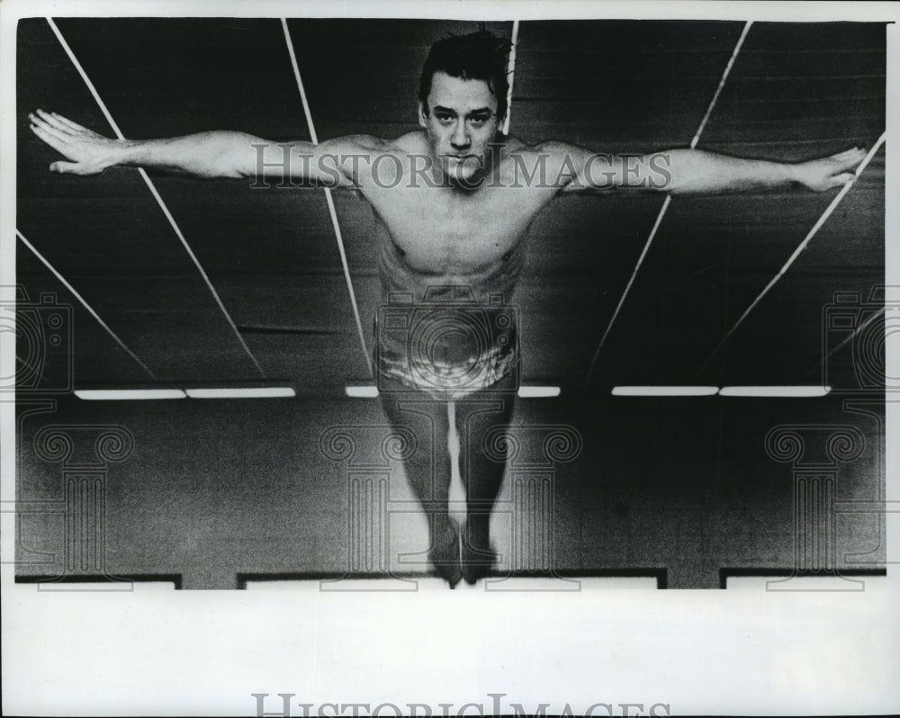 1978 Press Photo Senior diver of University of Illinois, Andy Klapperich- Historic Images