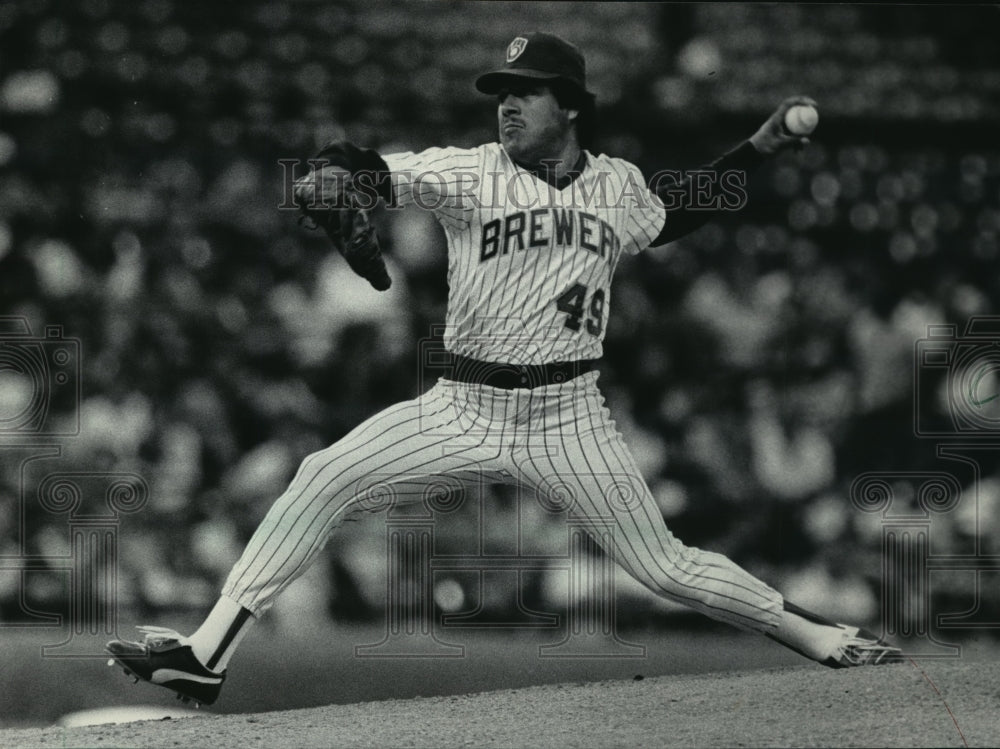 1985 Press Photo Milwaukee Brewers Left-Handed Baseball Pitcher Teddy Higuera- Historic Images