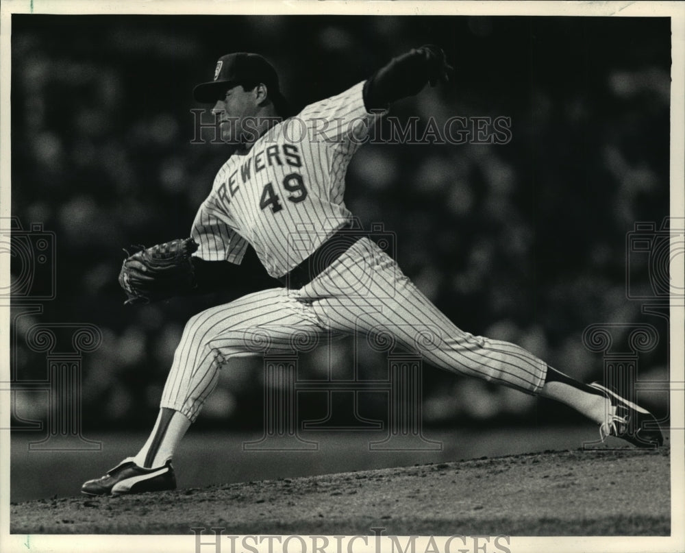 1987 Press Photo Milwaukee Brewers Left-Handed Baseball Pitcher Teddy Higuera- Historic Images