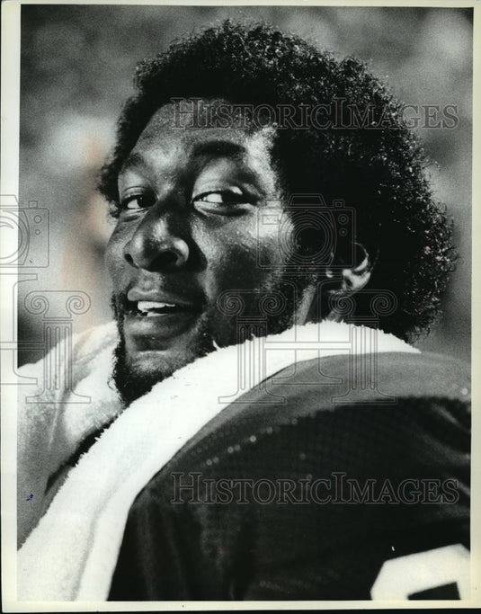 1979 Press Photo Packers football's Ezra Johnson, once happy is now frustrated- Historic Images