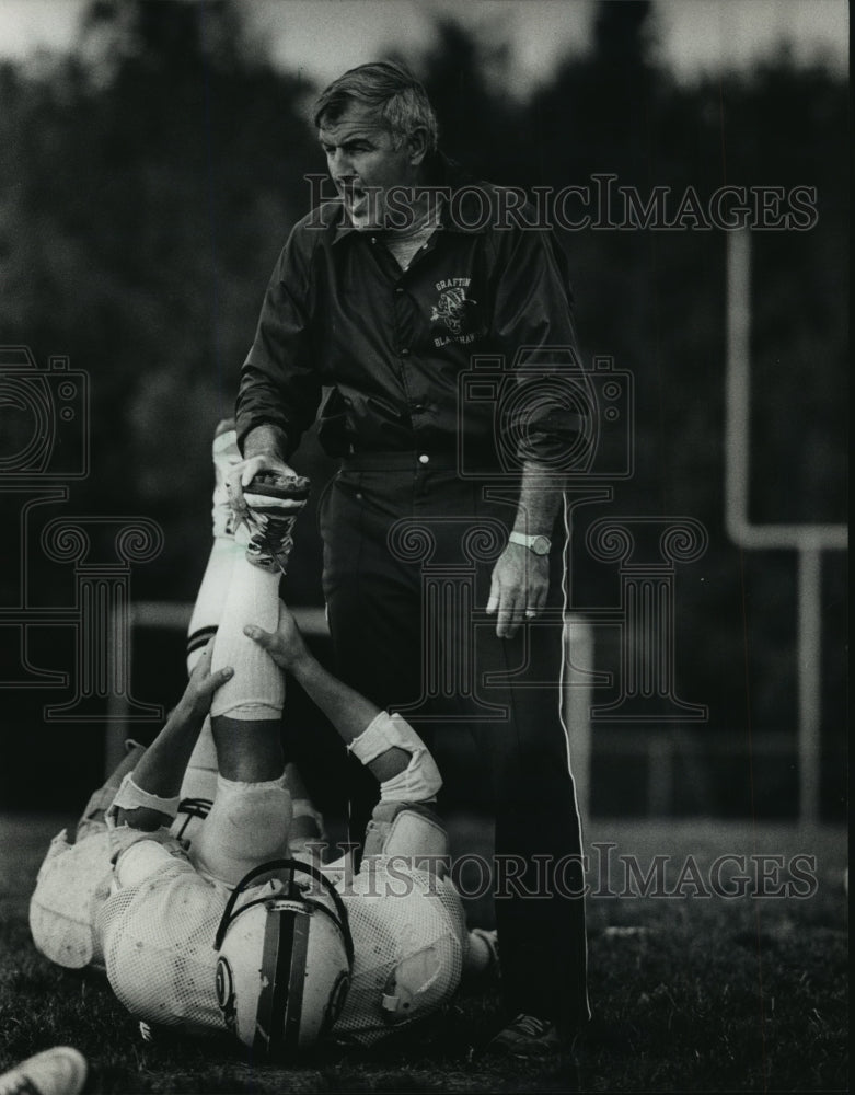 1988 Press Photo Kip Cramer, football for Grafton High School - mjt04676- Historic Images
