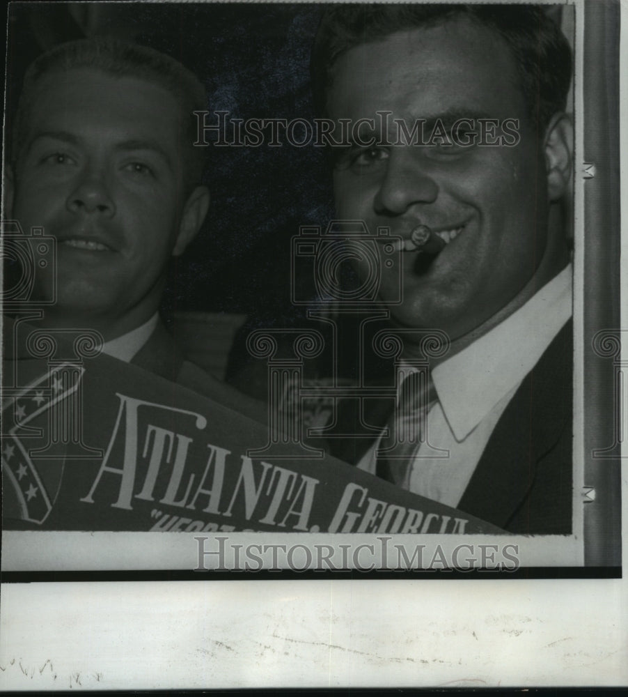 1986 Press Photo Atlanta Braves' Baseball Pitcher Dick Kelley, Catcher Joe Torre- Historic Images