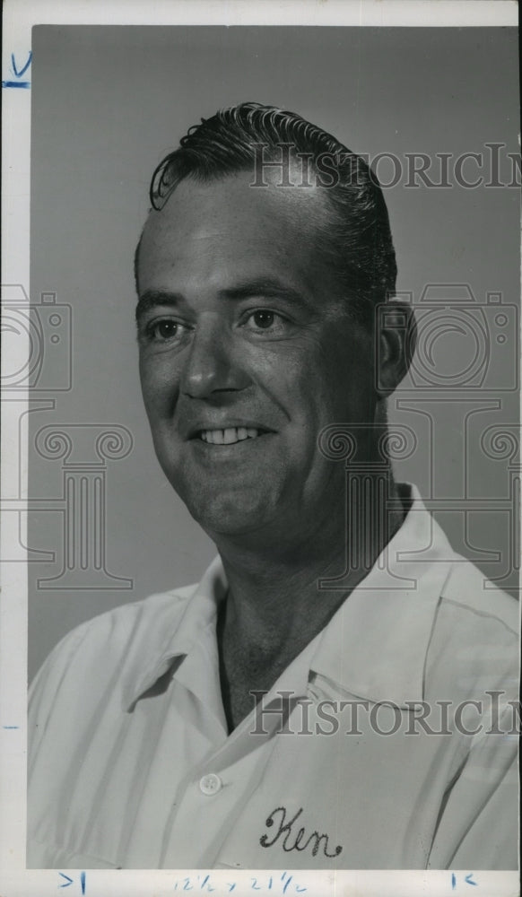 1963 Press Photo Hall Of Fame Baseball Player Ken Keltner In Bowling Shirt- Historic Images