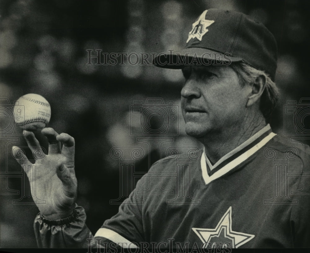 1984 Press Photo Milwaukee Brewers Minor League Baseball Manager Del Crandall- Historic Images