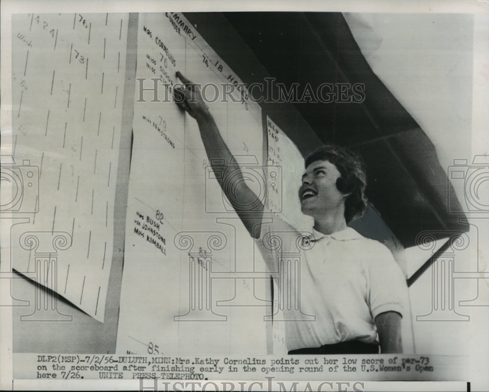 1956 Press Photo U.S. Women&#39;s Open - Kathy Cornelius, Golfer, Minnesota- Historic Images