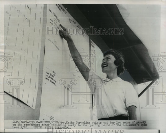 1956 Press Photo U.S. Women's Open - Kathy Cornelius, Golfer, Minnesota- Historic Images