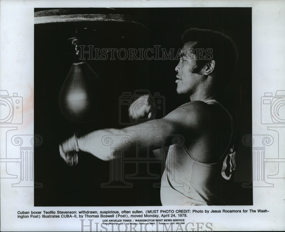 1978 Press Photo Teofilo Stevenson, Cuban Boxer - mjt05649- Historic Images