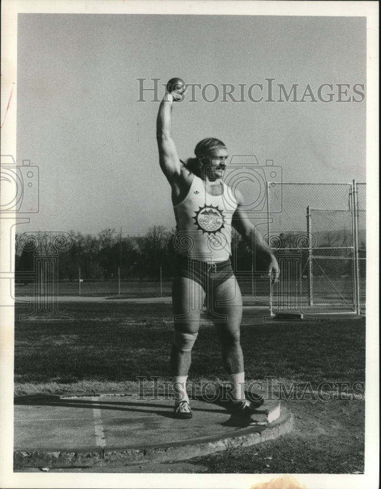 1976 Press Photo Olympic shot-put hopeful, track and field athlete, Al Feuerbach- Historic Images