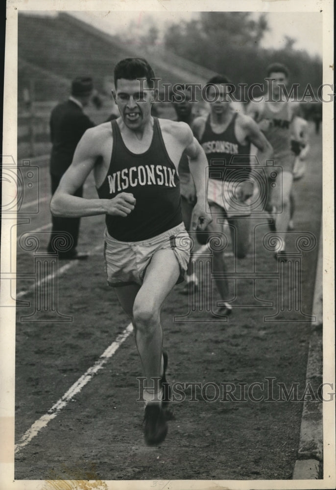 1937 Press Photo Chuck Fenske, University of Wisconsin&#39;s star distance runner- Historic Images