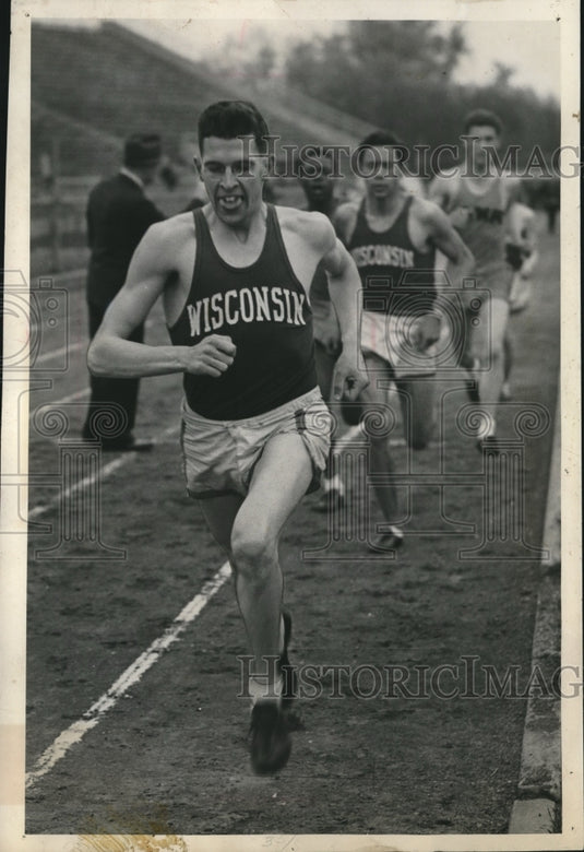 1937 Press Photo Chuck Fenske, University of Wisconsin's star distance runner- Historic Images