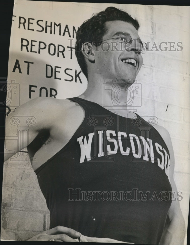 1940 Press Photo Wisconsin distance running star, Charles Fenske - mjt05890- Historic Images