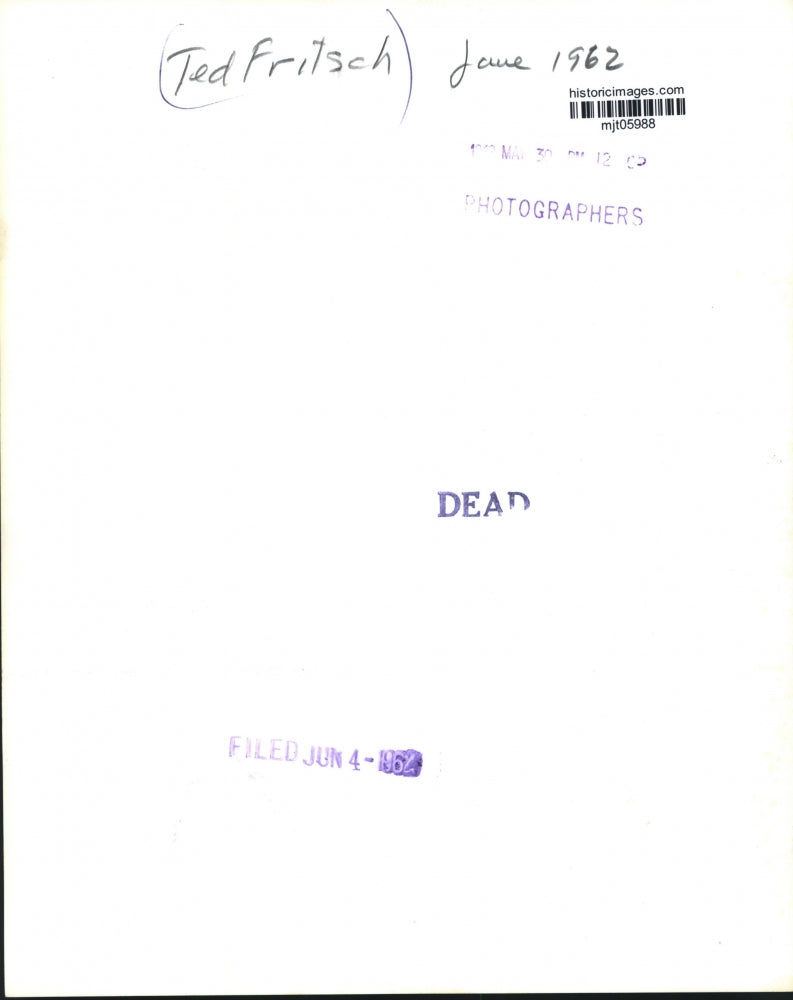 1962 Press Photo Ted Fritsch, smiling, June 1962. - mjt05988