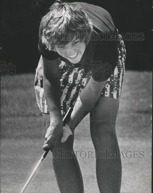 1974 Press Photo Women's State Amateur Golf Tournament - Katie Falk, Wisconsin- Historic Images