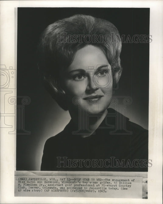 1965 Press Photo Women's Amateur Golfing Star Carol Ann Sorenson From Wisconsin- Historic Images