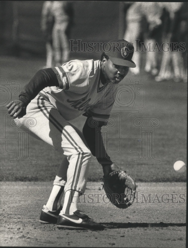 1989 Press Photo Milwaukee Brewers - Edgar Diaz at Tryouts - mjt06420- Historic Images