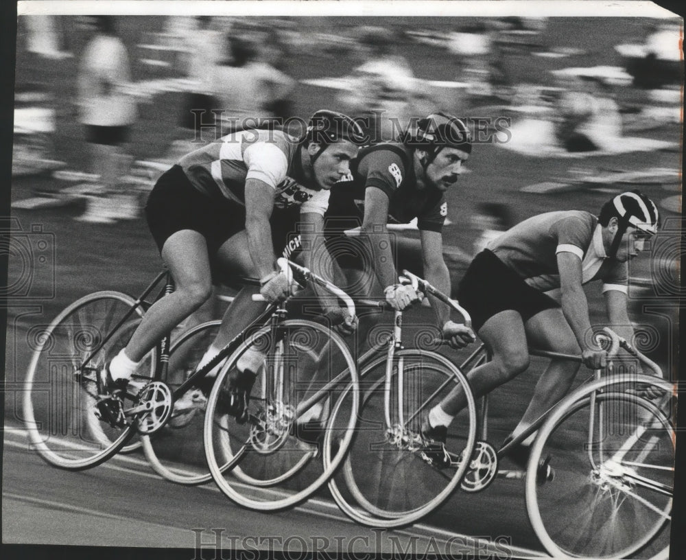 1978 Press Photo Milwaukee cyclist Brent Emery during race at Kenosha- Historic Images