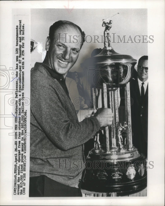 1966 Press Photo $85,000 Dallas Open Golf Tournament Winner Roberto De Vicenzo- Historic Images