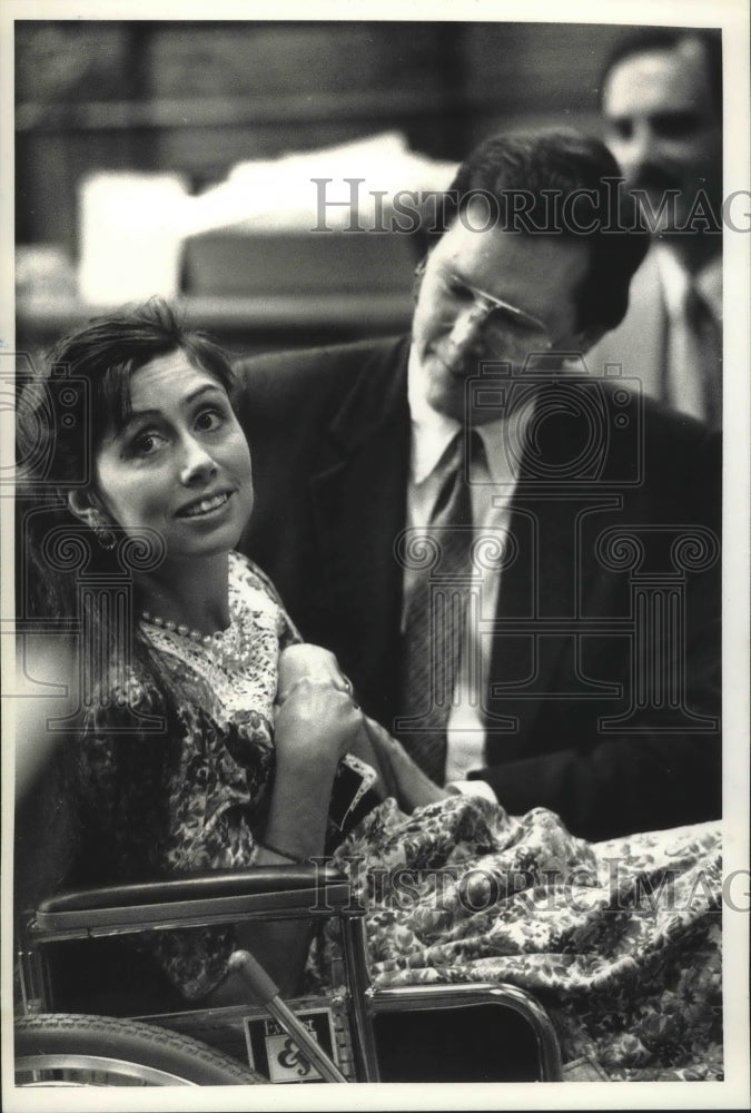 1990 Press Photo Doreen Ready, ex-Brewers baseball player Randy Ready&#39;s wife- Historic Images