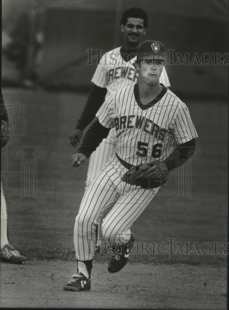 1983 Press Photo Milwaukee Brewers Randy Ready running in spring training.- Historic Images