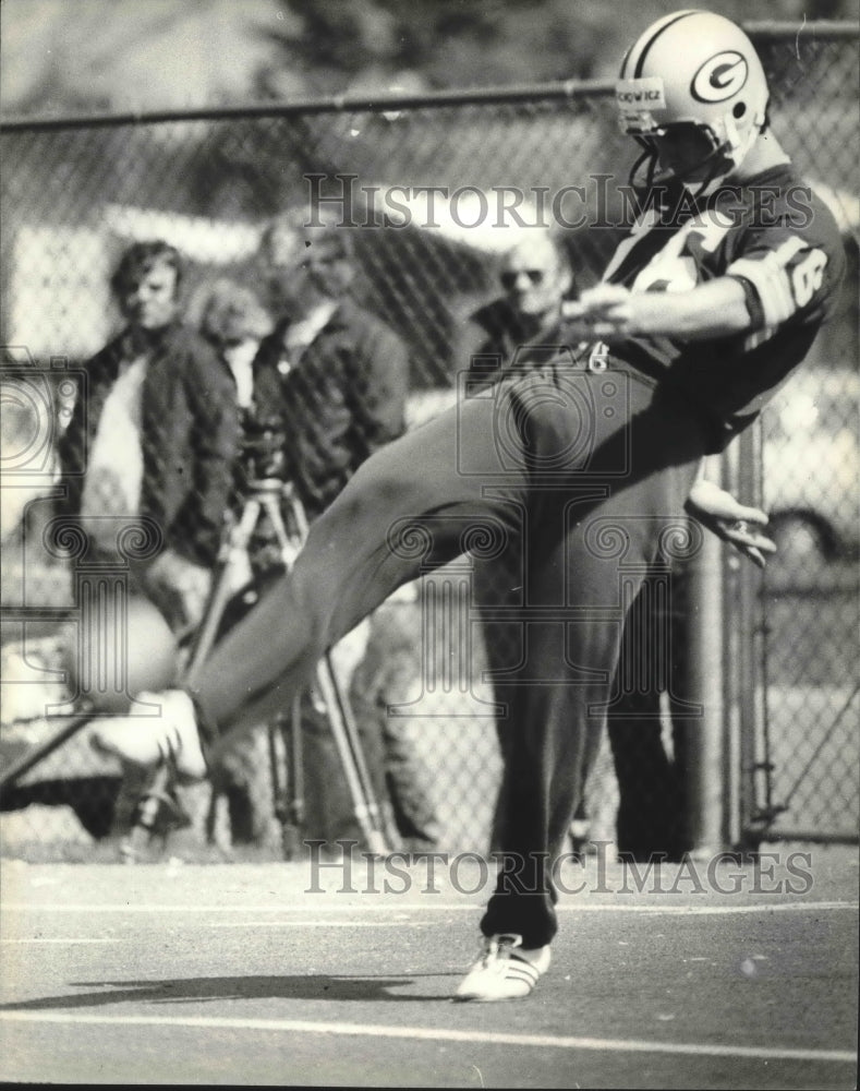 1981 Press Photo Green Bay Packers football rookie Ray Stachowicz at minicamp- Historic Images