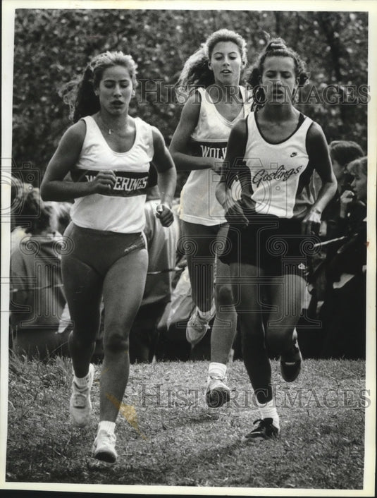 1993 Press Photo Competitors in Highlander cross country meet In Mequon WI- Historic Images