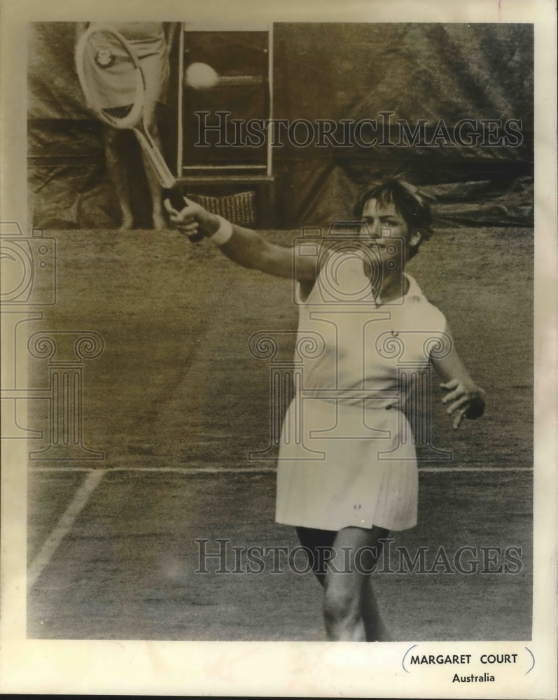 1975 Press Photo Australian tennis player, Margaret Court - mjt07564- Historic Images